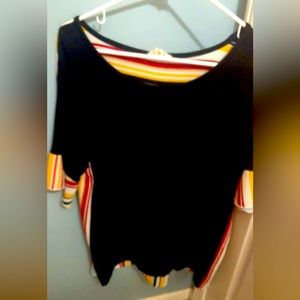 Two tone multi colored shirt